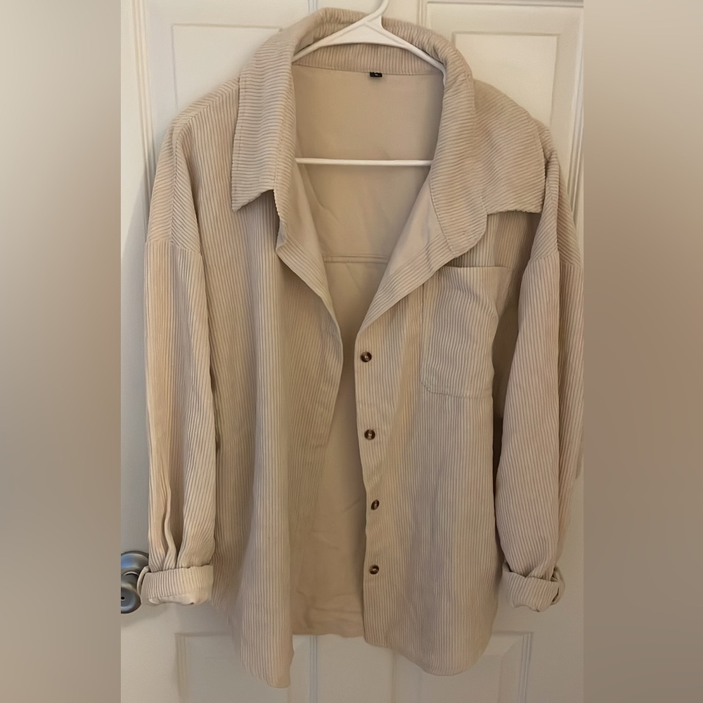 Women's Cream Button-Up Shirt